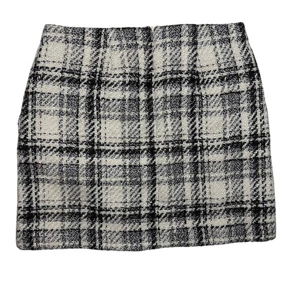 LOFT Tweed Metallic Plaid Skirt - Picture 2 of 4